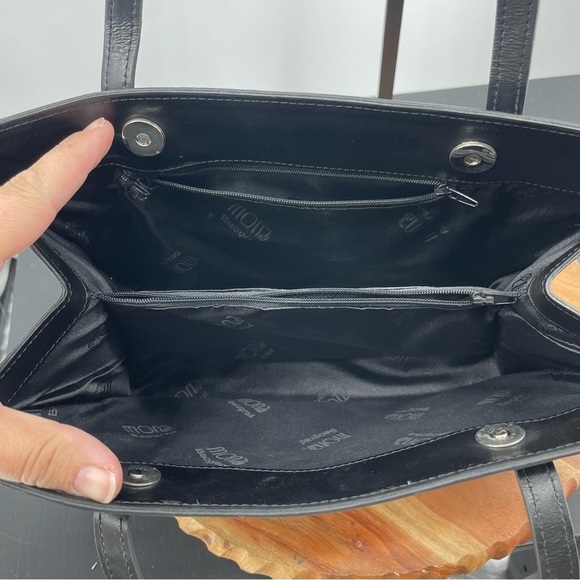 mona beograd black vegan leather tote bag - Picture 6 of 10